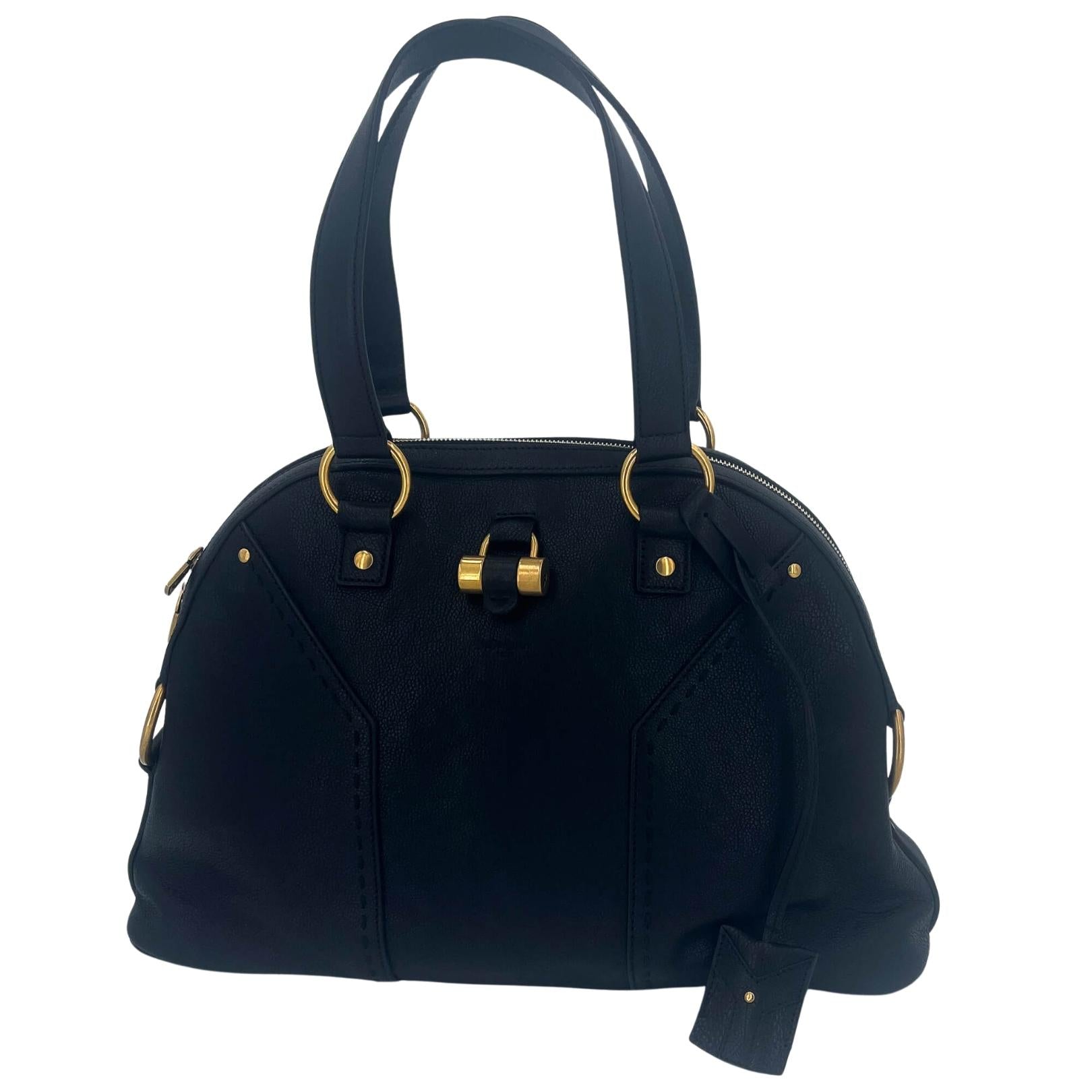 Second hand Yves Saint Laurent Yves Saint Laurent Muse in black leather - Tabita Bags